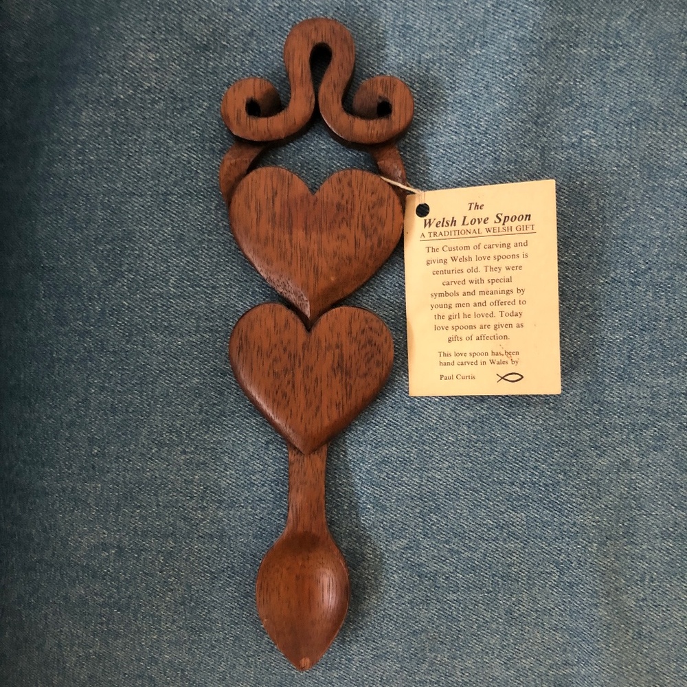 Traditional Handcarved Welsh Love Spoon